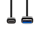 Nedis CCGW61600BK10 Usb-kabel Usb 3.2 Gen 1 Usb-a Male Usb-c&trade; Male 5 Gbps Vernikkeld 1.00 M R