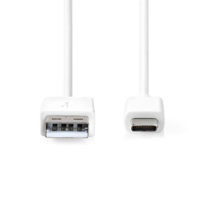 Nedis CCGB60600WT20 Usb-kabel Usb 2.0 Usb-a Male Usb-c&trade; Male 480 Mbps Vernikkeld 2.00 M Rond