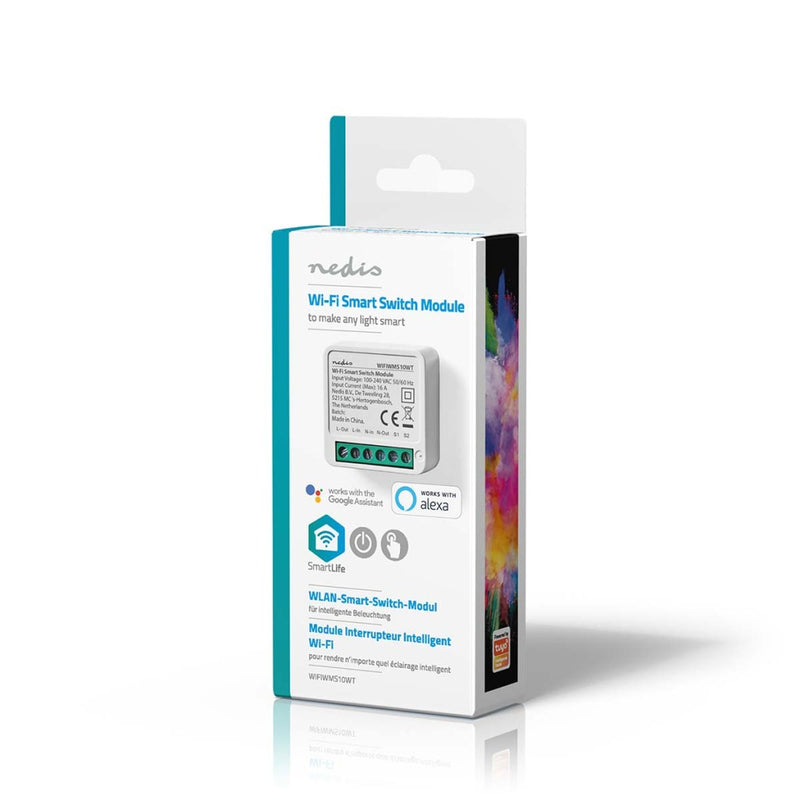 Nedis WIFIWMS10WT Smartlife Schakelaar Wi-fi 3680 W Kroonsteen App Beschikbaar Voor: Android&trade;