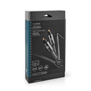 Nedis CATB25000GY50 Optische Audiokabel Toslink Male Toslink Male 5.00 M Rond Gevlochten Gun Metal