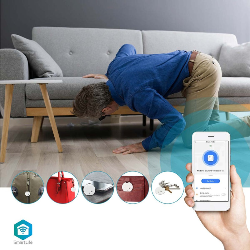 Nedis BTKF10WT Keyfinder Batterij Gevoed 1x Cr2032 Incl. Batterijen Batterijlevensduur Tot: 1 Jaar
