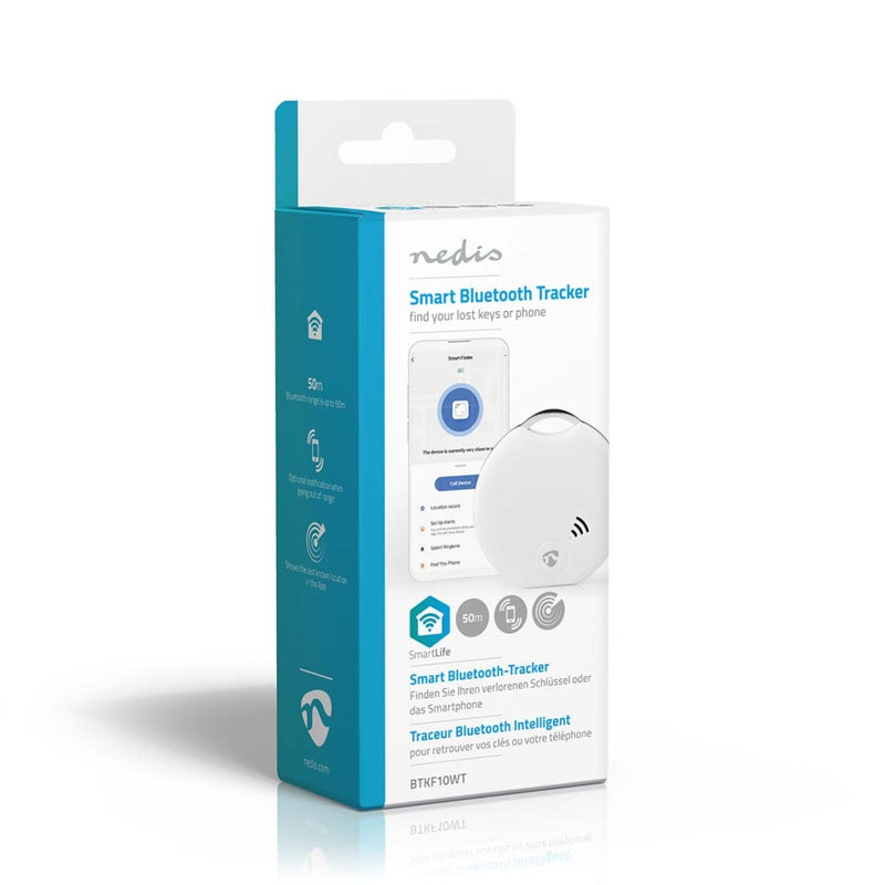 Nedis BTKF10WT Keyfinder Batterij Gevoed 1x Cr2032 Incl. Batterijen Batterijlevensduur Tot: 1 Jaar