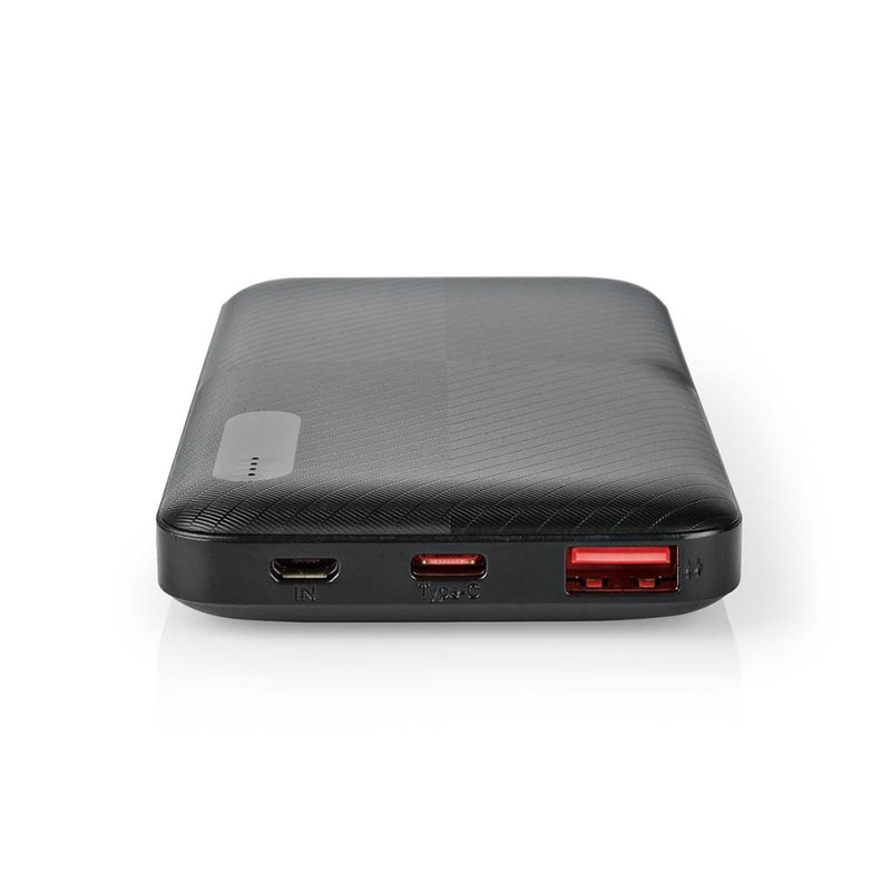 Nedis UPBKPD10000BK Powerbank 10000 Mah 2x 3.0 A Outputs: 2 Output: 1x Usb-a / 1x Usb-c&trade; Inpu