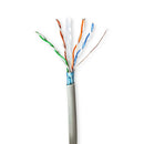 Nedis CCBG8522GY100 Netwerk Kabel Rol Cat6 Stranded F/utp Cca 100.0 M Binnenshuis Rond Pvc Grijs Gi