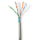 Nedis CCBG8522GY305 Netwerk Kabel Rol Cat6 Stranded F/utp Cca 305.0 M Binnenshuis Rond Pvc Grijs Gi