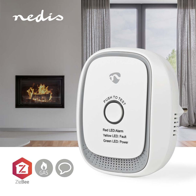 Nedis ZBDG11CWT Smartlife Gasdetector Zigbee 3.0 Netvoeding Levenscyclus Sensor: 5 Jaar En 50194-1: