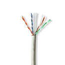 Nedis CCBG8525GY305S Netwerk Kabel Rol Cat6 Solid U/utp Koper 305.0 M Binnenshuis Rond Lszh Grijs G