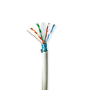 Nedis CCBG8526GY50S Netwerk Kabel Rol Cat6 Solid F/utp Koper 50.0 M Binnenshuis Rond Lszh Grijs Gif