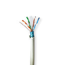 Nedis CCBG8526GY100S Netwerk Kabel Rol Cat6 Solid F/utp Koper 100.0 M Binnenshuis Rond Lszh Grijs G