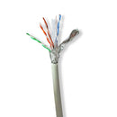 Nedis CCBG8528GY100 Netwerk Kabel Rol Cat6 Stranded S/ftp Koper 100.0 M Binnenshuis Rond Lszh Grijs