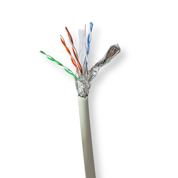 Nedis CCBG8528GY305 Netwerk Kabel Rol Cat6 Stranded S/ftp Koper 305.0 M Binnenshuis Rond Lszh Grijs