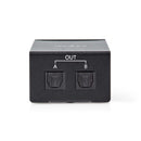 Nedis ASPL2512BK Toslink-splitter 2-wegs Input: Toslink Female Output: 2x Toslink Drukknop Metaal Z