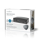 Nedis ASWI2514BK Digitale Audio-switch 4-wegs Input: Dc Power / 4x Toslink Output: Toslink Female A