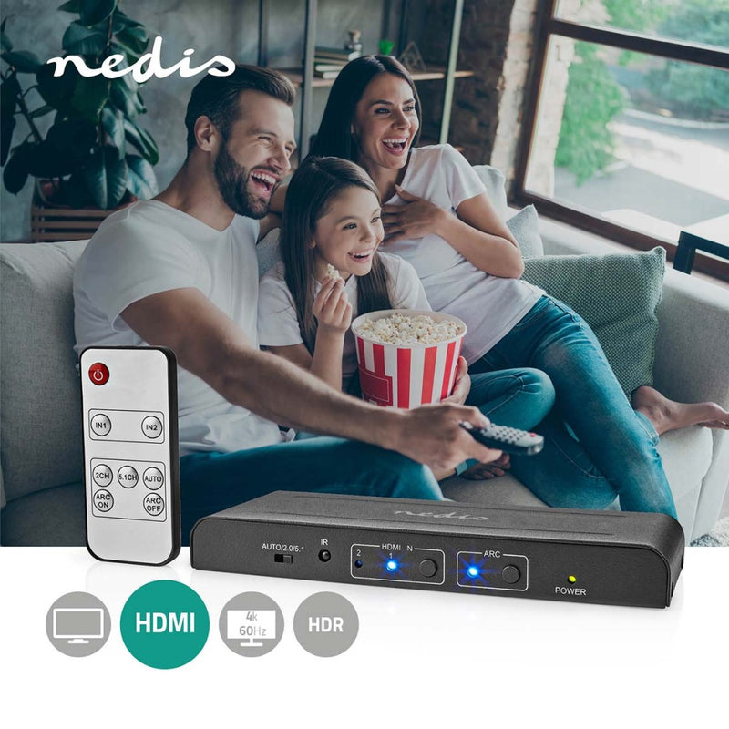 Nedis VEXT3480AT Hdmi&trade;-extractor Hdmi&trade; Input Toslink Female / 2x Hdmi&trade; Output / 2