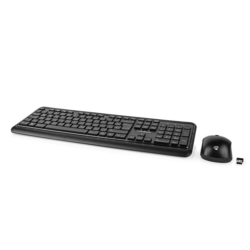 Nedis KBMCW100BKDE Muis En Toetsenbord - Set Draadloos Muis- En Toetsenbordverbinding: Usb 800 / 12
