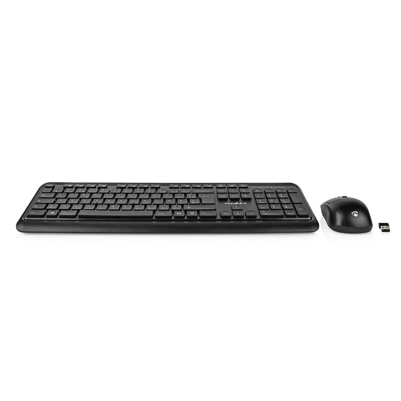 Nedis KBMCW100BKFR Muis En Toetsenbord - Set Draadloos Muis- En Toetsenbordverbinding: Usb 800 / 12