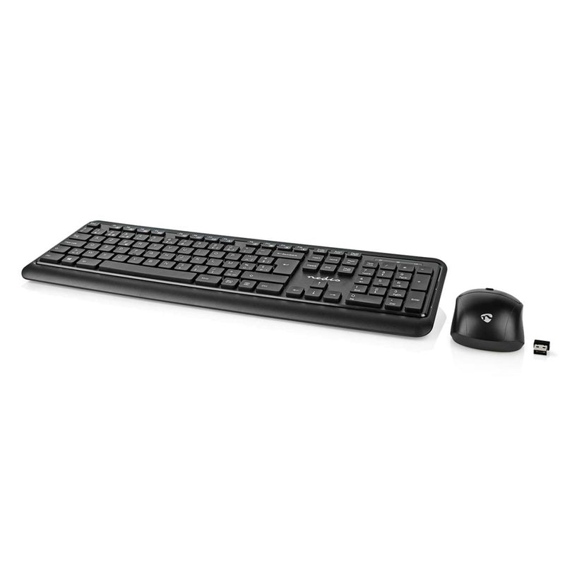 Nedis KBMCW100BKBE Muis En Toetsenbord - Set Draadloos Muis- En Toetsenbordverbinding: Usb 800 / 12