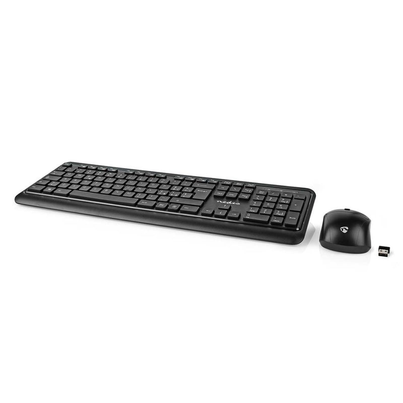 Nedis KBMCW100BKIT Muis En Toetsenbord - Set Draadloos Muis- En Toetsenbordverbinding: Usb 800 / 12