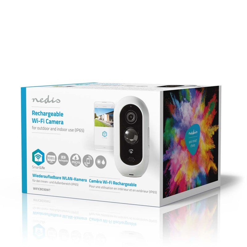 Nedis WIFICBO30WT Smartlife Camera Voor Buiten Wi-fi 1920x1080 Ip65  Met Bewegingssensor Nachtzicht