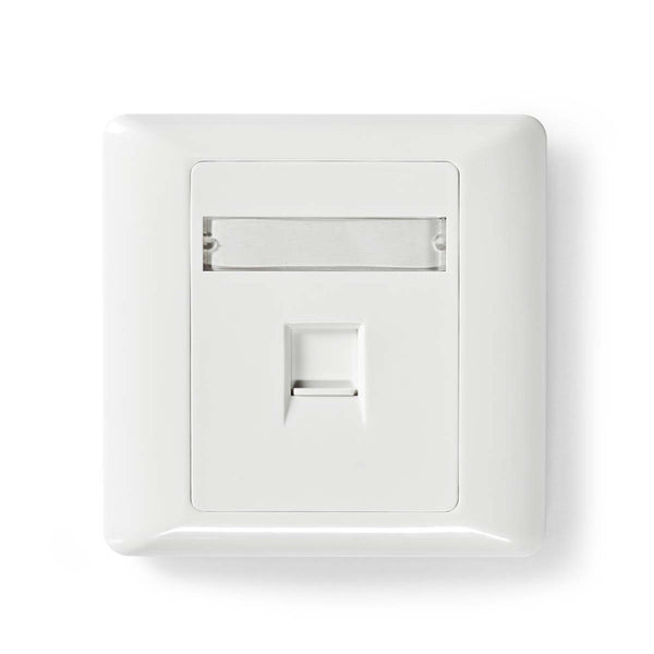 Nedis CCGP89750WT Netwerk Keystone-voorplaat Frontplaat Rj45 1 Poort(en) Abs Wit Envelop