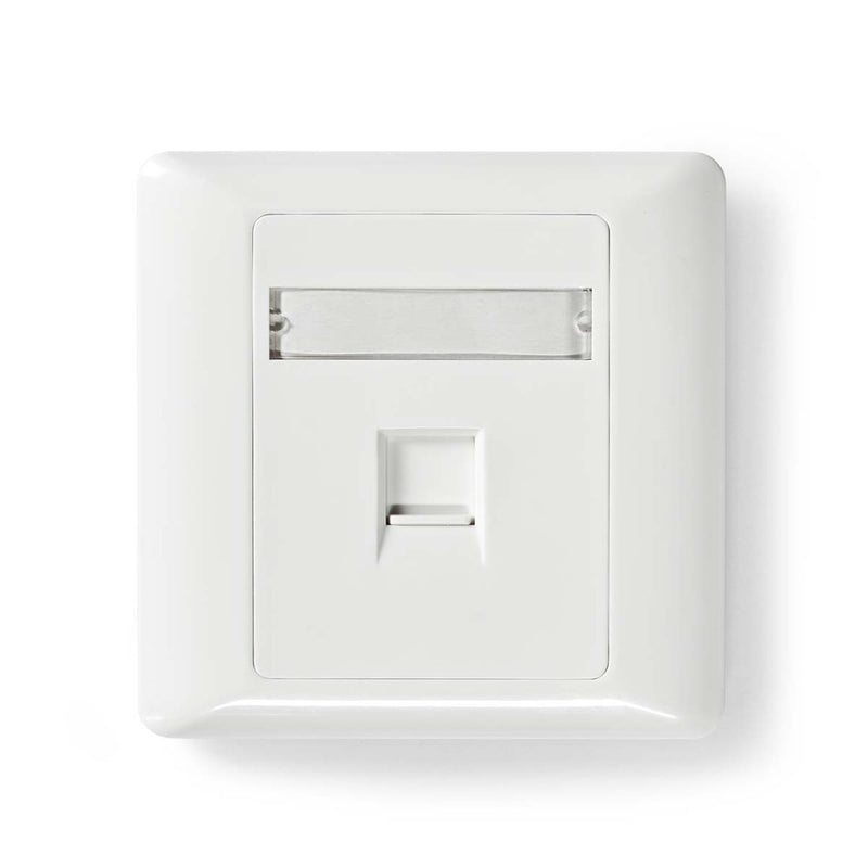 Nedis CCGP89750WT Netwerk Keystone-voorplaat Frontplaat Rj45 1 Poort(en) Abs Wit Envelop