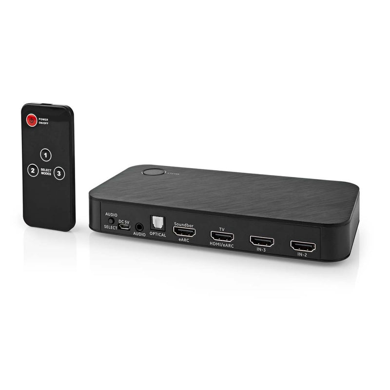 Nedis ACON3455AT Digitale Audioconverter 2-wegs Input: Dc Power / 3x Hdmi&trade; Input Output: 1x 3