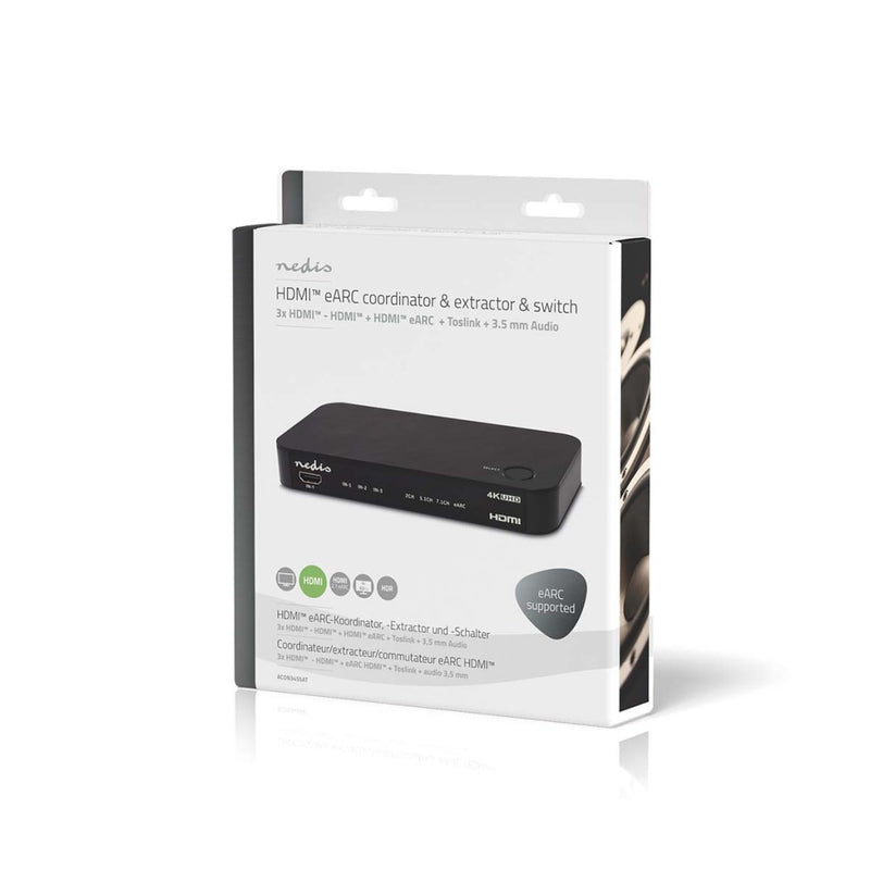 Nedis ACON3455AT Digitale Audioconverter 2-wegs Input: Dc Power / 3x Hdmi&trade; Input Output: 1x 3
