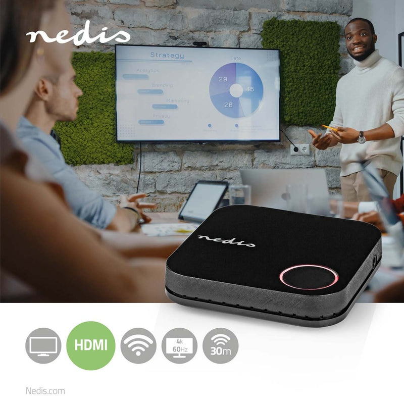 Nedis VWFI3450BK Draadloze Hdmi&trade; Ontvanger Wi-fi 2400 Mhz 30 M (gezichtsveld) 4k@60hz 0.04 Gb