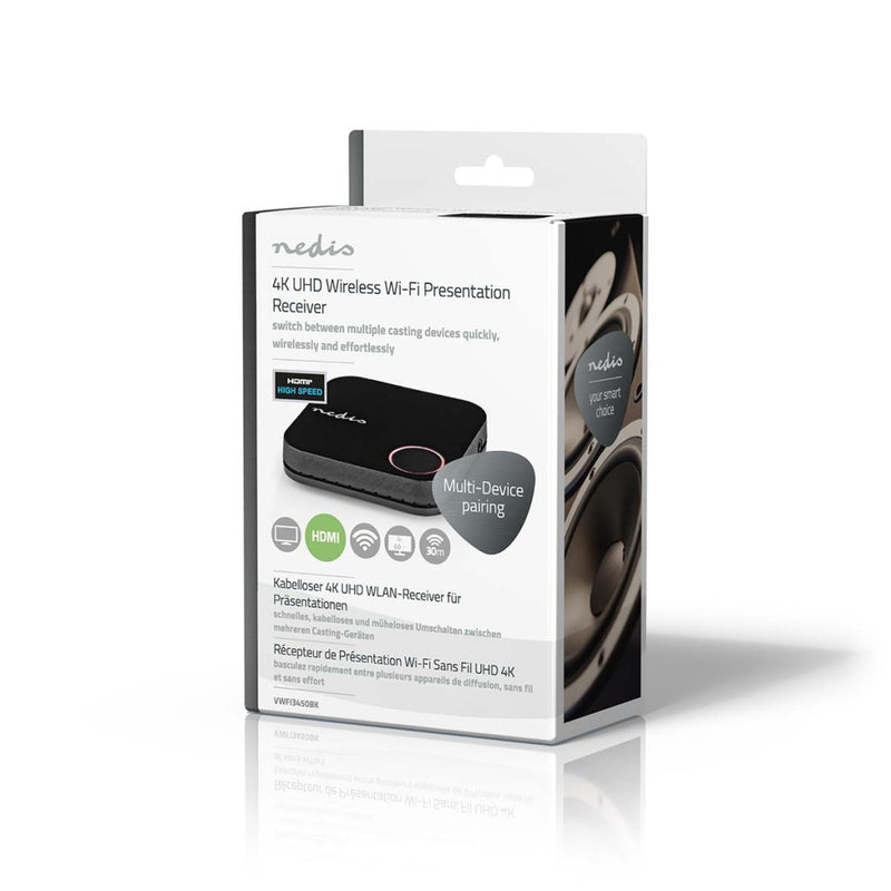 Nedis VWFI3450BK Draadloze Hdmi&trade; Ontvanger Wi-fi 2400 Mhz 30 M (gezichtsveld) 4k@60hz 0.04 Gb