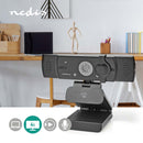 Nedis WCAM120BK Webcam Full Hd@60fps / 4k@30fps Automatische Scherpstelling Ingebouwde Microfoon Zw
