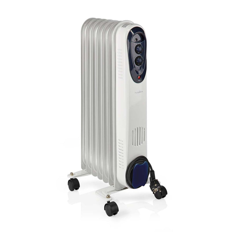 Nedis HTOI30WT7 Mobiele Olieradiator 600 / 900 / 1500 W 7 Vinnen Instelbare Thermostaat 3 Warmte St