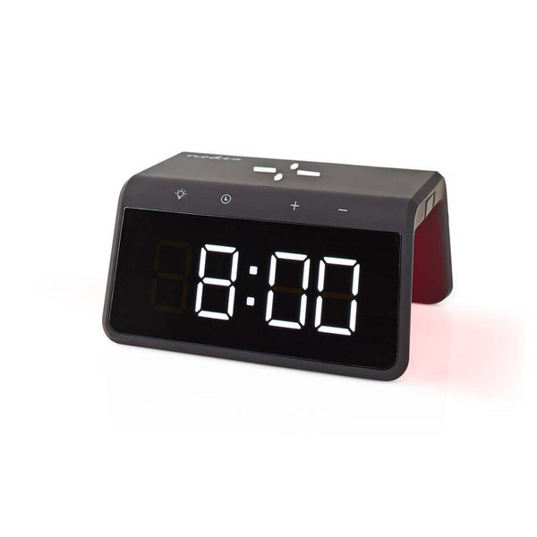 Nedis WCACQ30BK Wekker Met Draadloze Lader Qi Gecertificeerd 5 / 7.5 / 10 / 15 W Usb-a Male Nachtla