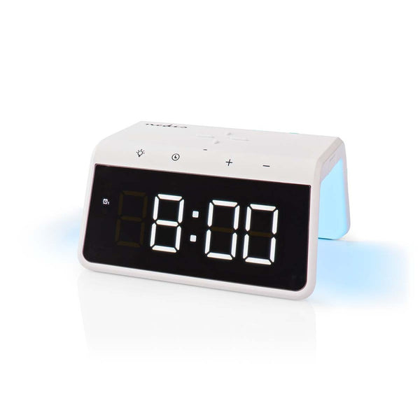 Nedis WCACQ30WT Wekker Met Draadloze Lader Qi Gecertificeerd 5 / 7.5 / 10 / 15 W Usb-a Male Nachtla
