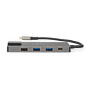 Nedis CCBW64775AT02 Usb Docking Station Usb 3.2 Gen 1 Usb-c Female Hdmi Output Rj45 Female Sd 2x Us