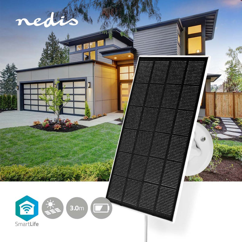 Nedis SOLCH10WT Zonnepaneel 4.5 V Dc 0.5 A Micro-usb Kabellengte: 3.00 M Accessoire Voor: Wificbo30