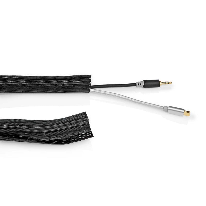 Nedis CMSL0015BK200 Kabelmanagement Sleeve 2.00 M 1 Stuks Maximale Kabeldikte: 15 Mm Nylon Zwart