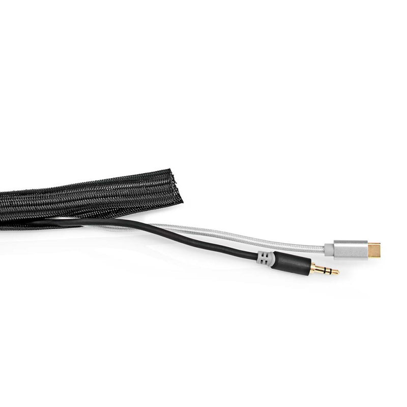 Nedis CMSL0015BK200 Kabelmanagement Sleeve 2.00 M 1 Stuks Maximale Kabeldikte: 15 Mm Nylon Zwart