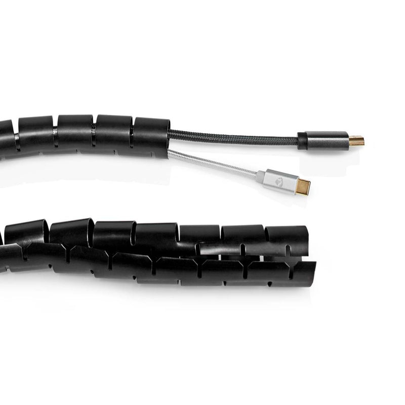 Nedis CMSW2328BK200 Kabelmanagement Spiraalvormige Sleeve 2.00 M 1 Stuks Maximale Kabeldikte: 28 Mm