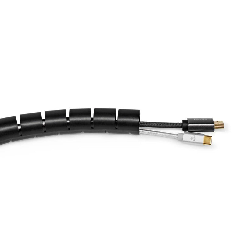 Nedis CMSW2328BK200 Kabelmanagement Spiraalvormige Sleeve 2.00 M 1 Stuks Maximale Kabeldikte: 28 Mm
