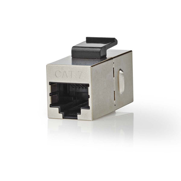 Nedis CCGP89015ME Netwerkkoppeling Cat6a / Cat7 Afgeschermd Rj45 Female Rj45 Female Recht Metaal En