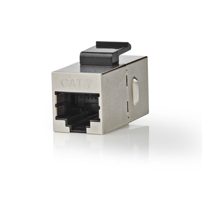 Nedis CCGP89015ME Netwerkkoppeling Cat6a / Cat7 Afgeschermd Rj45 Female Rj45 Female Recht Metaal En