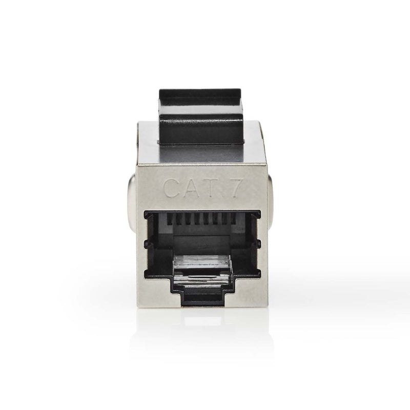 Nedis CCGP89015ME Netwerkkoppeling Cat6a / Cat7 Afgeschermd Rj45 Female Rj45 Female Recht Metaal En