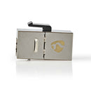 Nedis CCGP89015ME Netwerkkoppeling Cat6a / Cat7 Afgeschermd Rj45 Female Rj45 Female Recht Metaal En