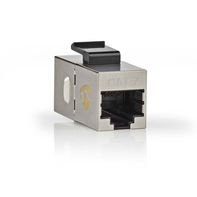 Nedis CCGP89015ME Netwerkkoppeling Cat6a / Cat7 Afgeschermd Rj45 Female Rj45 Female Recht Metaal En