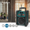 Nedis RDDB3100GN Bouwradio DAB+ FM 15W Bluetooth Wekker IP65  Groen/Zwart