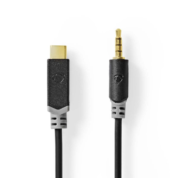 Nedis CCBW65950AT10 Usb-c&trade; Adapter Usb 2.0 Usb-c&trade; Male 3,5 Mm Male 1.00 M Rond Verguld