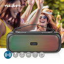 Nedis SPBB316BK Bluetooth® Party Boombox 4.5 Hrs 2 30 W Media Afspeelmogelijkheden: Aux / Usb Ipx5