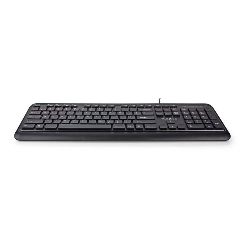Nedis KBMU200BKUS Bedraad Toetsenbord Usb Usb Gevoed Multimedia Qwerty Us Internationaal Ja