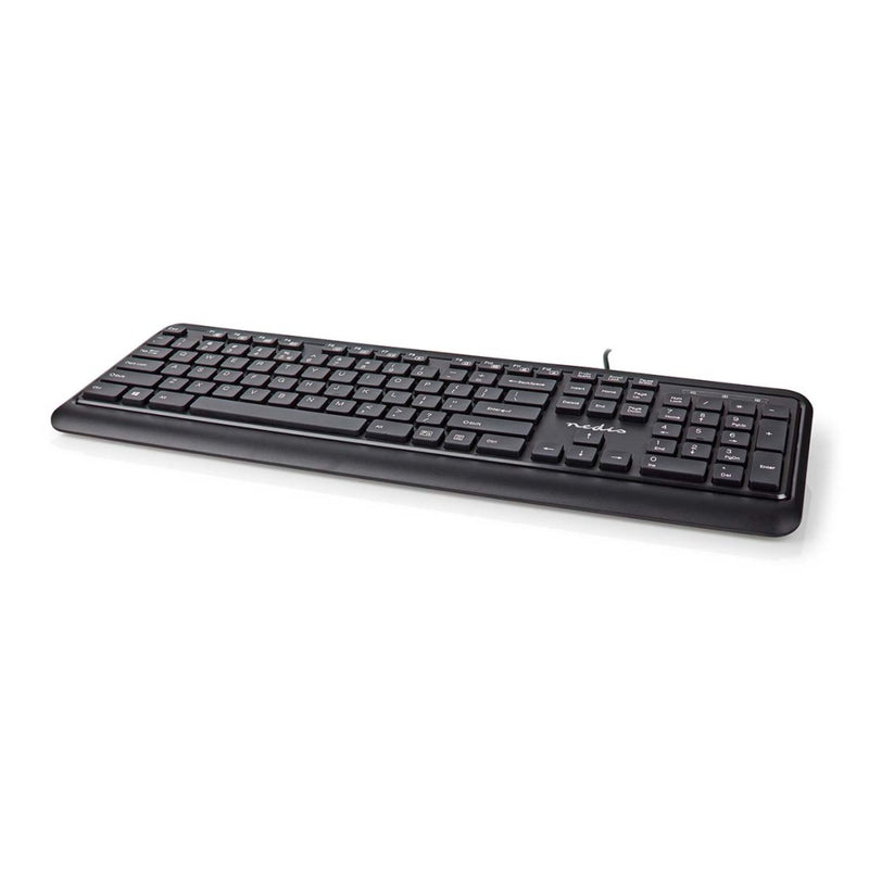 Nedis KBMU200BKUS Bedraad Toetsenbord Usb Usb Gevoed Multimedia Qwerty Us Internationaal Ja
