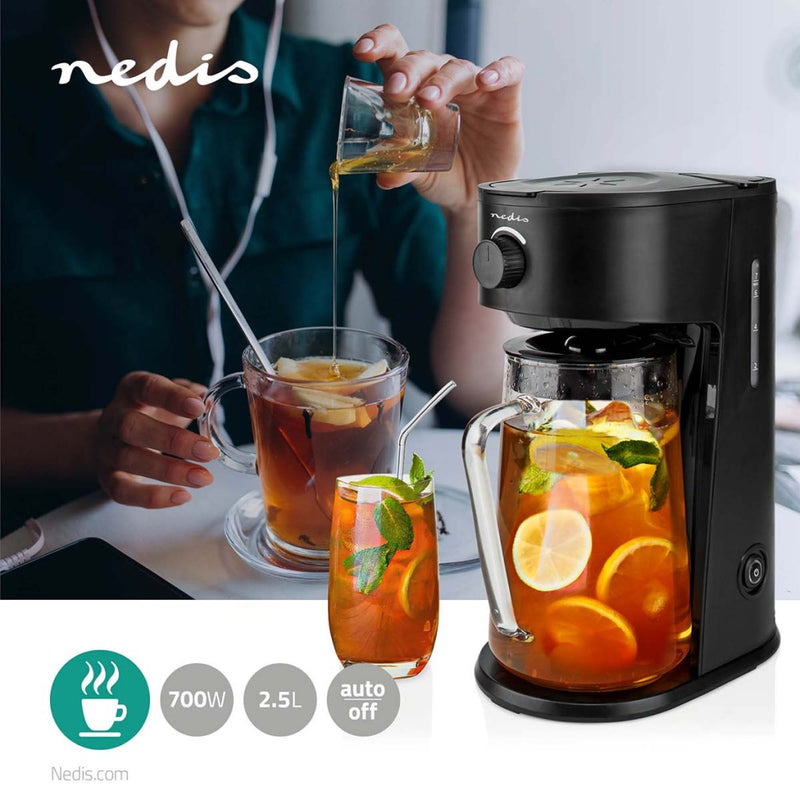 Nedis KAICM200FBK IJskoffie &amp; IJsthee Maker Filter Koffie 2.5 L 6 Kopjes Zwart